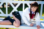 blouse cardigan ikeda_chocolate kneesocks pleated_skirt school_uniform skirt rating:Safe score:0 user:nil!