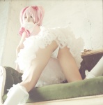 ass cosplay dress kaname_madoka keika kneehighs na-san panties pink_hair puella_magi_madoka_magica side-tie_panties twintails rating:Safe score:4 user:nil!