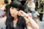 animal_ears blue_eyes cat_ears choker cosplay dress gomamama original rating:Safe score:0 user:pixymisa
