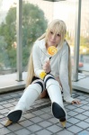 blonde_hair boots cosplay hoodie lollipop original shorts striped thighhighs twintails uzuki rating:Safe score:0 user:nil!