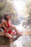 cleavage cosplay fan gauntlets hairbow kimono king_of_fighters kunoichi saku shiranui_mai wet rating:Safe score:0 user:nil!