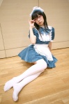 apron candy_fruit_optical cosplay glasses maid maid_uniform noichigo_milk thighhighs rating:Safe score:4 user:Log