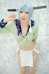 blue_hair cosplay croptop gotou_matabei_(samurai_girls) hyakka_ryouran_samurai_girls natsu pantyhose ponytail shorts wakizashi rating:Safe score:2 user:nil!