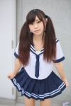 cosplay pleated_skirt sailor_uniform school_uniform skirt skirt_lift tagme_character tagme_series twintails yukimura_suzuran rating:Safe score:0 user:nil!