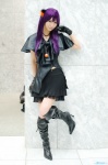 blouse boots cosplay gloves kneehighs miniskirt original purple_hair rinami skirt rating:Safe score:2 user:nil!