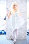 blonde_hair cosplay dress dress_lift gloves mochigome_kurumi original thighhighs rating:Safe score:0 user:nil!