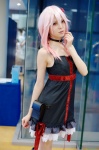 aida_yukiko boots choker cosplay dress guilty_crown pantyhose pink_hair yuzuriha_inori rating:Safe score:0 user:nil!