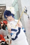 blue_hair cosplay crossplay detached_sleeves dress_shirt houtou_singi kaito pipe vocaloid rating:Safe score:0 user:pixymisa