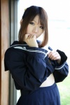cosplay dead_or_alive higurashi_rin kasumi_(doa) kunoichi ninjin pleated_skirt ponytail sailor_uniform school_uniform shirt_lift skirt rating:Safe score:0 user:nil!