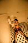 bathroom bra cleavage fishnet_stockings garter_belt golden_lady natsume_sano panties thighhighs rating:Safe score:0 user:nil!
