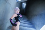 bodysuit castle_of_glass cosplay elbow_gloves fate/grand_order fate/series gloves mash_kyrielight pink_hair saku rating:Safe score:0 user:nil!