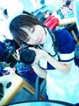 apron camera cosplay dress hairband hairbow maid maid_uniform mikan original rating:Safe score:1 user:nil!