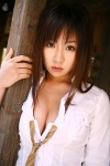 aikawa_yuzuki blouse cleavage costume school_uniform tie rating:Safe score:2 user:nil!