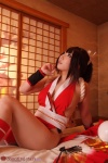 bed cosplay fan gauntlets hairbow kimono king_of_fighters kunoichi saku shiranui_mai rating:Safe score:0 user:nil!