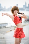 cosplay default_costume meiko microphone midriff miniskirt naito skirt tank_top vest vocaloid rating:Safe score:0 user:nil!