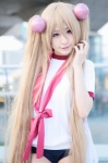 balls blonde_hair bloomers cosplay dome_(cosplayer) kodomo_no_jikan kokonoe_rin thsirt twintails rating:Safe score:0 user:pixymisa