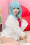 blouse blue_eyes blue_hair bowtie cosplay denpa_onna_to_seishun_otoko kagune panties touwa_erio rating:Safe score:2 user:pixymisa