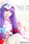 bed cosplay dress hat patchouli_knowledge purple_hair robe saku sweet_garden thighhighs touhou zettai_ryouiki rating:Safe score:1 user:nil!