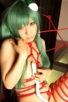 bound cosplay green_hair hanamura_misaki kochiya_sanae miko rope touhou touhou_kinbauchou rating:Questionable score:0 user:nil!