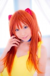 bed choker cosplay dress hair_pods mashiro_yuki neon_genesis_evangelion red_hair soryu_asuka_langley twintails rating:Safe score:0 user:nil!