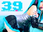 aqua_hair blouse cosplay detached_sleeves hatsune_miku headset kipi pleated_skirt skirt tie twintails vocaloid rating:Safe score:7 user:nil!