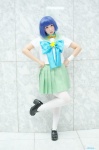blue_hair cosplay ibuki_iyoko pantyhose pleated_skirt sailor_uniform school_uniform skirt tagme_character tagme_series white_legwear rating:Safe score:0 user:nil!