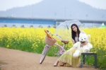 high_heels kim_ha-yul skirt stuffed_animal teddy_bear umbrella rating:Safe score:0 user:mock