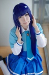 aoki_reika blouse blue_hair cosplay jumper kneesocks onagi_mayu pretty_cure school_uniform smile_precure! tie rating:Safe score:0 user:nil!