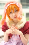 animal_ears cosplay dog_ears dress forest kaieda_kae mayuzumi_kaoru orange_hair rating:Safe score:0 user:nil!
