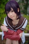 cosplay dress funami_yui jacket karin_(iv) school_uniform violet_hair yuruyuri rating:Safe score:0 user:pixymisa
