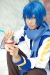 blue_hair coat cosplay crossplay kaito scarf tatsuki_(ii) trousers vocaloid rating:Safe score:0 user:nil!