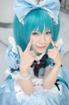 alice_in_musicland_(vocaloid) aqua_hair cosplay dress hairbow hatsune_miku twintails vocaloid yaya rating:Safe score:2 user:nil!