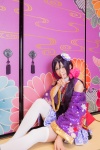 akilive!! cosplay itsuki_akira kimono love_live!_school_idol_project pleated_skirt purple_hair skirt thighhighs toujou_nozomi twintails white_legwear zettai_ryouiki rating:Safe score:1 user:nil!