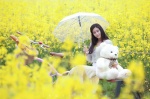 kim_ha-yul skirt stuffed_animal teddy_bear umbrella rating:Safe score:1 user:mock