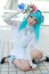 blouse blue_hair cosplay garters hairband miniskirt original skirt zero_inch rating:Safe score:0 user:nil!