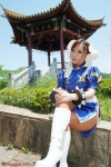boots brown_legwear chun-li cosplay pantyhose qipao saku street_fighter_ii twin_buns rating:Safe score:0 user:nil!