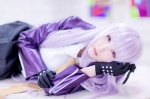 blazer blouse cosplay danganronpa gloves kirigiri_kyouko kirigiri_to_celestia_san_danganronpa lechat pleated_skirt purple_hair skirt tie twin_braids rating:Safe score:1 user:nil!