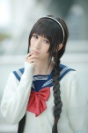 cardigan cosplay hairband ishiori_arie original sailor_uniform school_uniform twin_braids rating:Safe score:1 user:nil!