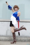 blouse boots cosplay detached_sleeves final_fantasy final_fantasy_x final_fantasy_x-2 microphone miniskirt nao_(cosplayer) skirt yuna rating:Safe score:0 user:nil!