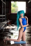blue_hair cosplay hatsune_miku necoco one-piece_swimsuit swimsuit twintails vocaloid void_necoco rating:Safe score:0 user:nil!