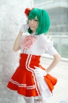 apron blouse cosplay gloves green_hair hayase_ami macross macross_frontier miniskirt ranka_lee skirt thighhighs top_hat twintails zettai_ryouiki rating:Safe score:0 user:nil!