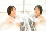 bathroom bathtub cristal_beauty mirror oyamada_sayuri soap_suds wet rating:Safe score:0 user:nil!