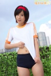 buruma gym_uniform hairband hashimoto_yuzuki shirt_lift shorts tshirt rating:Safe score:1 user:nil!