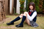 ayame_mio blouse kneesocks panties pleated_skirt school_uniform skirt sweater_vest rating:Safe score:1 user:nil!