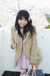 blouse coat hairbow himemiya_mahore shopping_bag skirt sweater thighhighs umbrella zettai_ryouiki rating:Safe score:0 user:pixymisa
