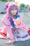 amatsuka_miyu cosplay hat nightgown pantyhose patchouli_knowledge purple_hair touhou rating:Safe score:1 user:nil!