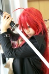 ahoge coat cosplay katana red_hair sailor_uniform school_uniform shakugan_no_shana shana sword uriu rating:Safe score:0 user:nil!