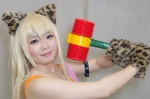 animal_ears armband blonde_hair bra cat_ears cat_paws cat_(trickster) cosplay hammer inami_yuri paw_gloves ribbon trickster rating:Safe score:0 user:pixymisa