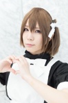 <3 apron bowtie cosplay dress hairband hirasawa_yui k-on! pink_eyes sasa rating:Safe score:0 user:pixymisa