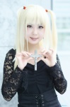 amane_misa blonde_hair blouse corset cosplay death_note momoha twintails rating:Safe score:0 user:nil!